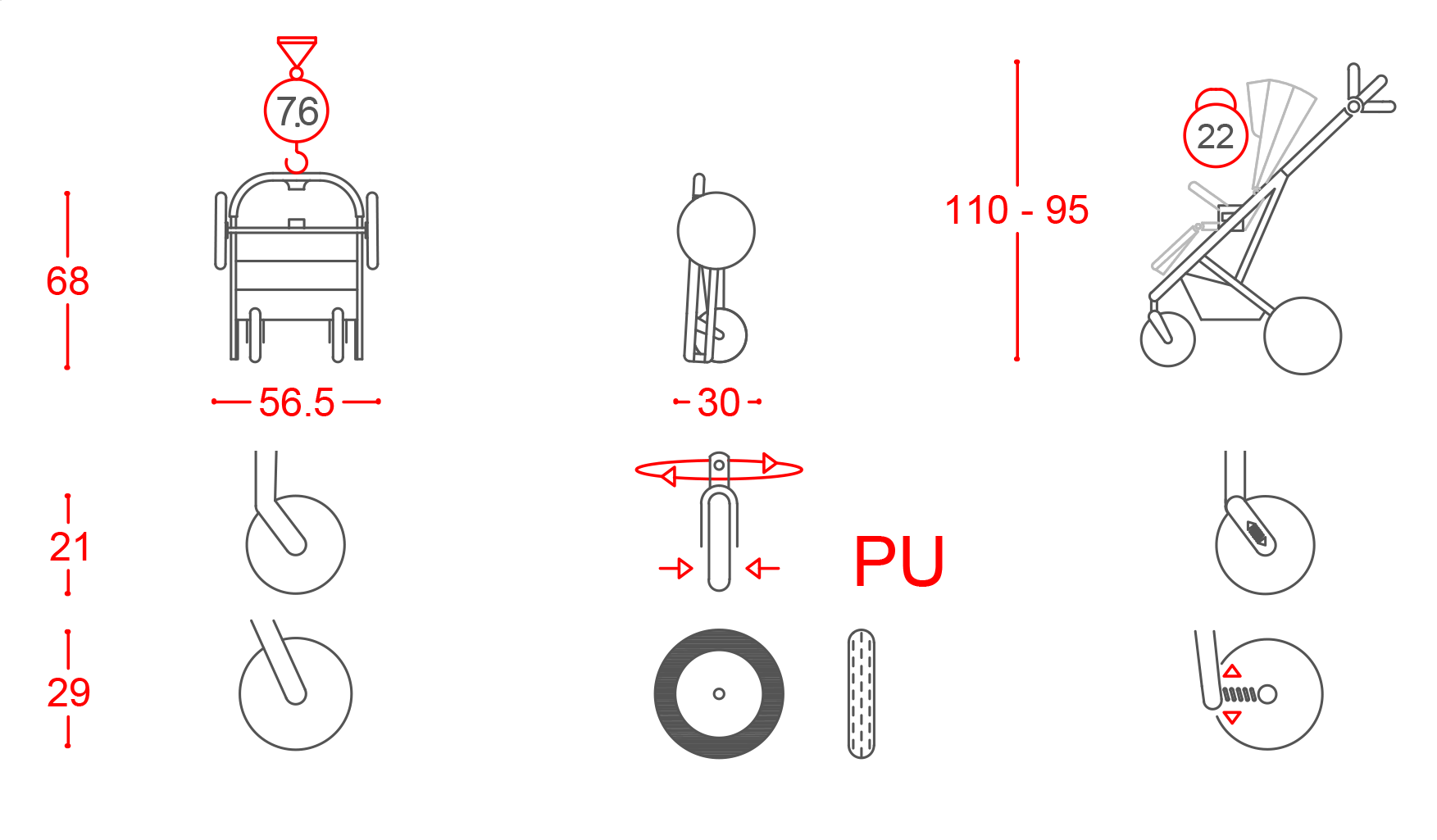 Характеристики коляски комплектация Aurora 3 в 1
