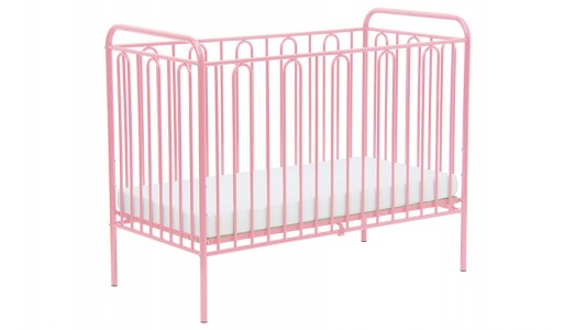 Кроватка детская Polini kids Vintage 110 металлическая, розовый