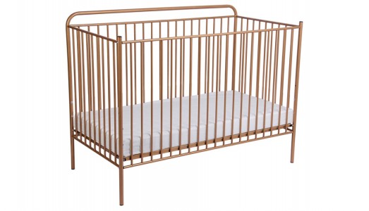 Кроватка-трансформер детская Polini kids Vintage 400 металлическая, золотистый