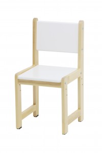 Стул для комплекта растущей детской мебели Polini Kids Eco 400 SM, белый-натуральный