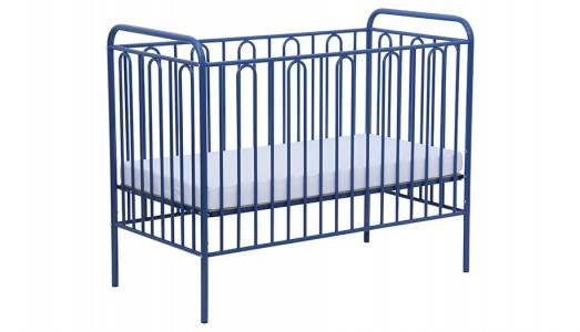 Кроватка детская Polini kids Vintage 110 металлическая, синий