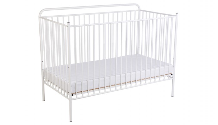 Кроватка-трансформер детская Polini kids Vintage 400 металлическая, белый