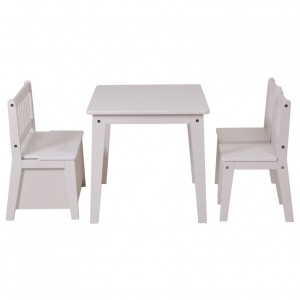 Комплект детской мебели Polini kids Dream 195 M, со скамьей и стульями, белый