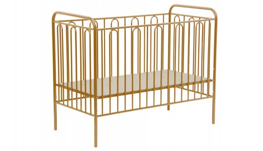 Кроватка детская Polini kids Vintage 110 металлическая, бронзовый