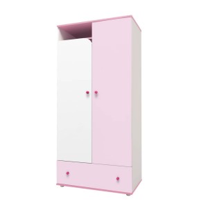 Шкаф двухсекционный Polini kids Sky 880, розовый